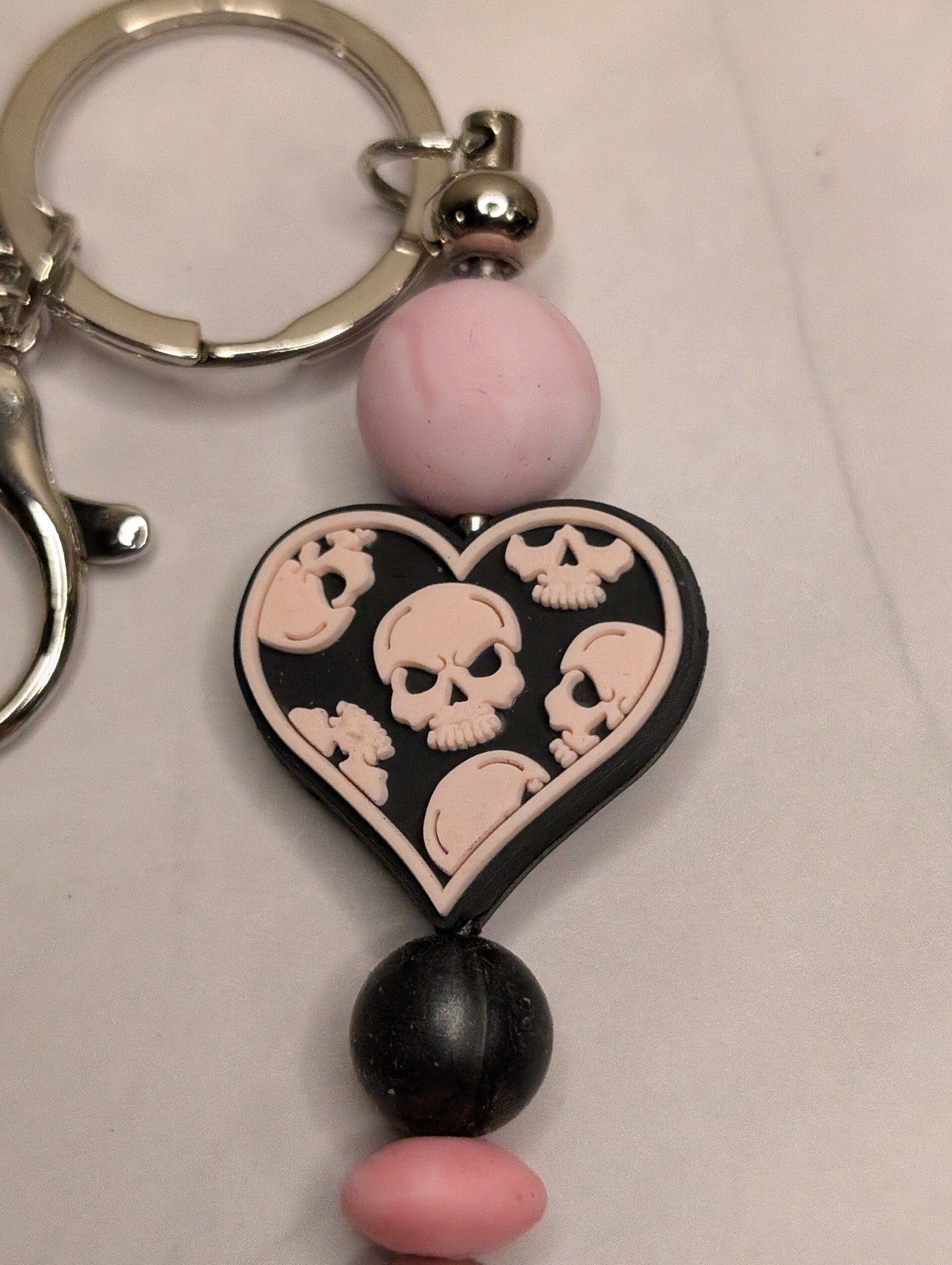 Pink Skull Heart